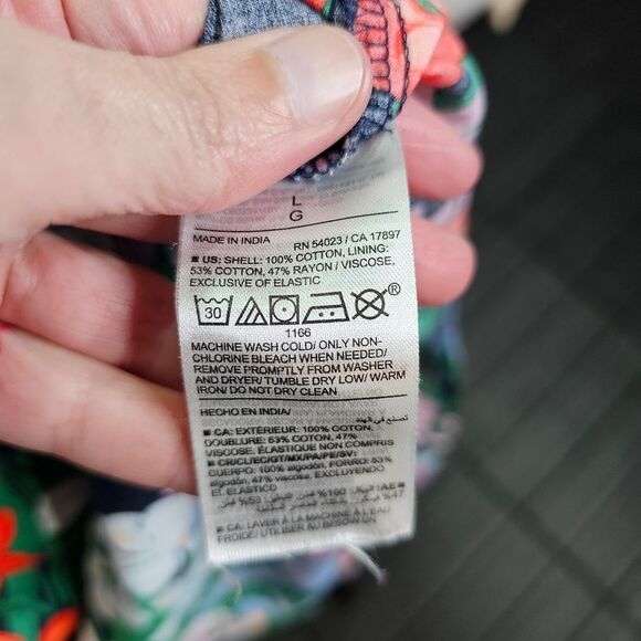 Old Navy Multi Floral Puff Sleeve Swing Dress Size Large - Picture 9 of 11